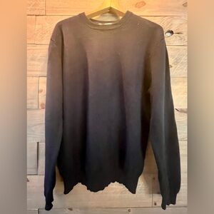 MEN’S NAVY CASHMERE OLD MONEY CHIC COZY OVERSIZED LUXURY SWEATER AMERICAN PREPPY